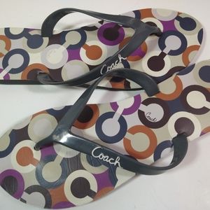 Coach KALI Flip Flops Women's Size 10 Logo Sandals